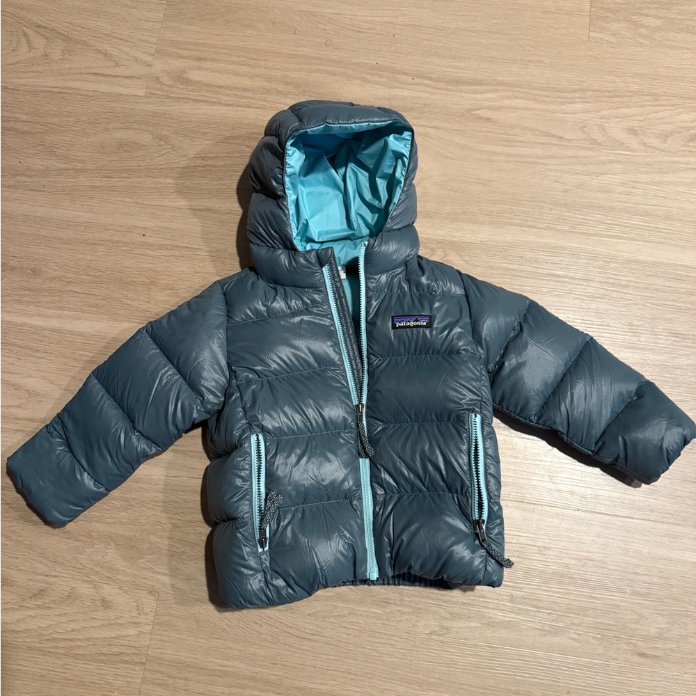Patagonia Teal Puffer toddler jacket